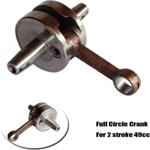 New Motorcycle Parts 2 Stroke 49cc Full Circle Crank For Pocket Bike Scooter Engine Crankshafts Parts Mini Dirt Bike ATV Quads