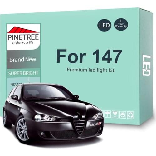 9Pcs Led Interior Light Kit For Alfa Romeo 147 2000-2008 2009 2010 LED Bulbs Indoor Map Dome Canbus