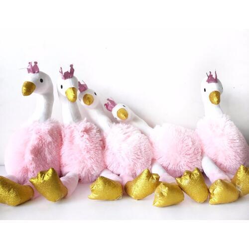 Crown Plush Ostrich Swan Stuffed Toys Dolls For Baby Boys Girls Animals Kids Room Sleeping Dolls Birthday Christmas Gifts