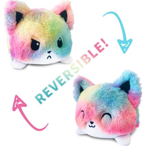 Cute Cat Plush Doll pulpo reversible Plush Toy Soft Double-sided Flip Cat Doll Children Doll Home Decoration animal crossing