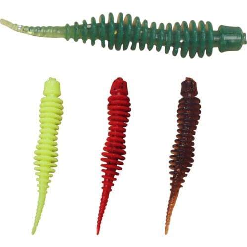 5pcs/lot Pin Tail Fishing Soft Trout Lure Silicone Bait Wobbler Swimbait Pesca Artificial Worm Baits 65mm 1.6g for trout