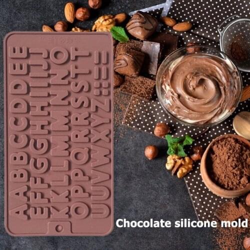 Letter Number Silicone Chocolate Mold DIY Cake Kitchen Bakeware Mould Decorating Non-Stick Cute Mold Decoration Tools
