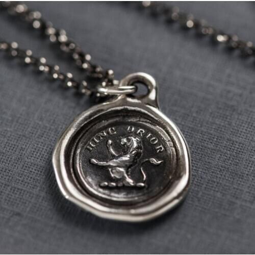 Witch Accession Be a Lion - From Here I Rise Lion Wax Seal Necklace Wicca Gift Pendant