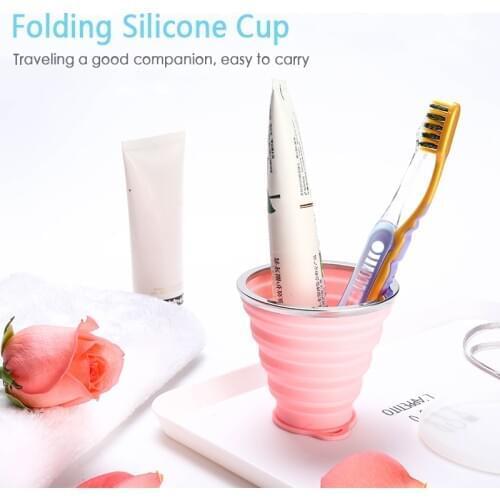 Hot Folding Silicone Cup Mugs Portable Silicone Telescopic Drinking Collapsible Coffee Cup Multi-function Foldable Silica Tazas