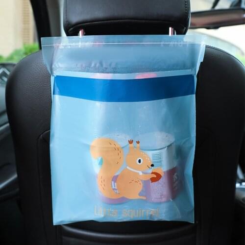 Portable Hanging Car Trash Bag Office Kitchen Garbage Rubbish Disposable Bag Holder Car Seat Back Vomit Storage Bag Trash Bin