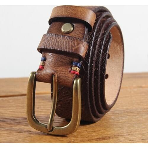 Brand Mens Leather Belt Top Cowskin Luxury Retro Personality Jeans Snake Pattern Belt High-quality Copper Buckle Ceinture Homme