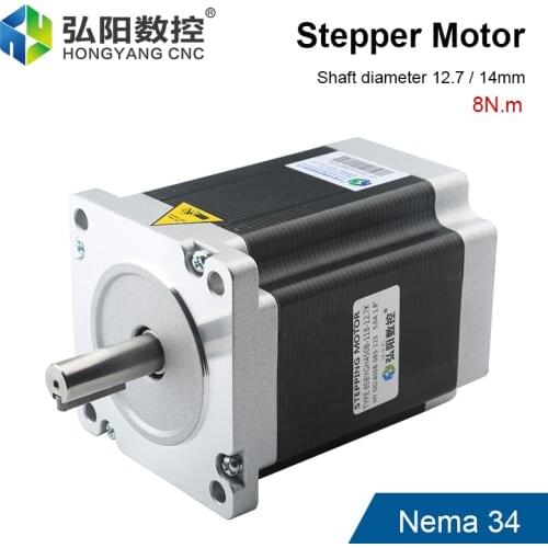 Nema 34 CNC Stepper Motor 114x86mm 5A 8.0Nm D = 4mm 12.7mm 450B 86 Motor CNC Router Engraving And Milling Machine 4 Leads