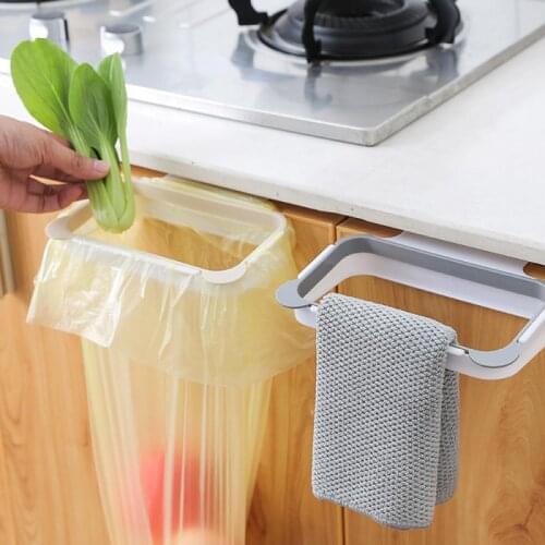 1pcs Garbage Bag Holder Hanging Trash Bag Rack Kitchen Cupboard Stand Trash Storage Rack Bracket Kitchen Accessories