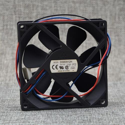 FOR DELTA DSB0912H 9025 12V 0.24A 2 line 9cm chassis ultra-quiet cooling fan