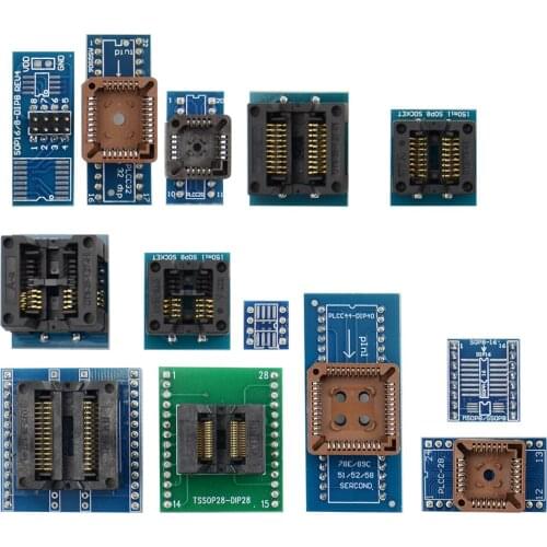 UPMELY 13 PCS Universal Adapter Socket+ IC Extractor for Programmer TL866A TL866CS G540 Programming Calculator Smart Test Chip