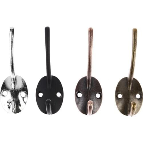 1PC Cloth Hook Hanger Metal Wall Hanging Hook Vintage Bronze Hook Rustic Key Coat Bag Hat Hanger Rustic Robe Hook for bathroom