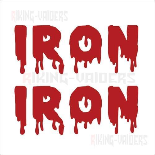 Custom Vinyl Decal Sticker BLOOD Letter Decals Fuel Tank Stickers For Harley Sportster XL883N IRON