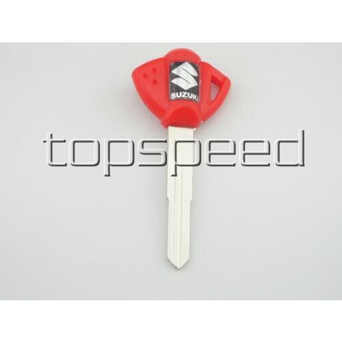 1 Red Blank Key Uncut For Suzuki GSX GSXR 400/600/750/1000/1300 BANDIT HUYABUSA Motorcycle