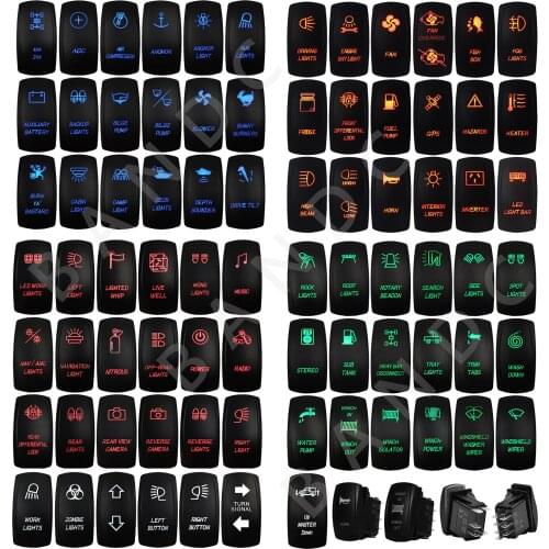 1 PCS Laser-Etched Rocker Switch with Dual Led Light for the ARB/Carling/NARVA 4x4 Style, Car Accessories