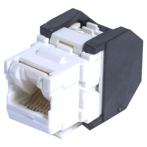 100pcs UTP cat6 keystone jack VOL-OCK6-U8 telecommunication 180 degree 6micron goldplated tooless