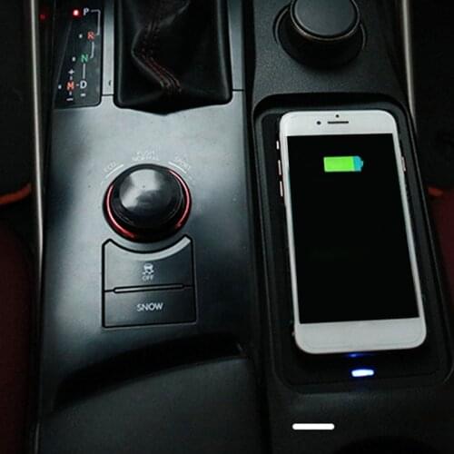 15W car QI wireless charger fast phone charger charging plate charging holder for Lexus IS300 2015 2016 2017 2018 2019