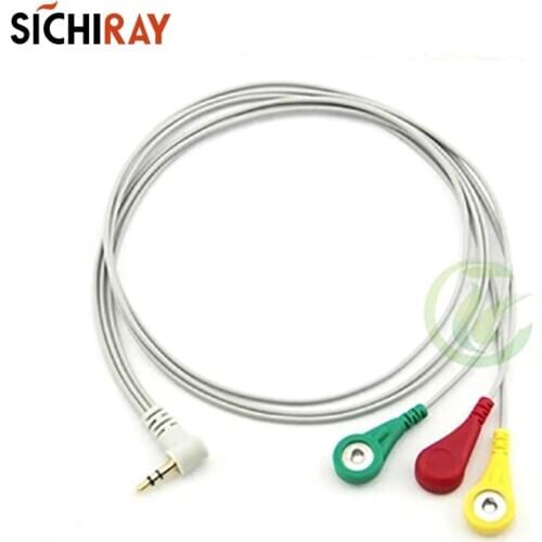 3-Lead Sensor Cable-Electrode Pads (3 connector) Heart Sensor Muscle Sensor Accessories Electrical Headphone Plug ECG EMG EKG