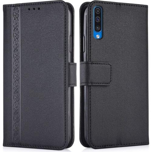 3d Embossed Leather Case for Samsung Galaxy A70 A705 A705F SM-A705F Back Cover Wallet Case With Card Pocket