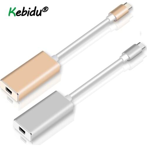 Type C To Mini DP Adapter Converter USB 3.1 Type C To Mini Display Port Cable-4k For Apple Macbook Chromebook Universal