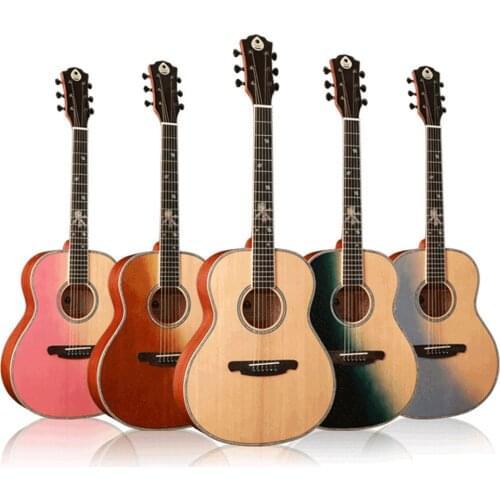 Acoustic Guitar 36 Inch Spruce Folk Guitar Rosewood Fretboard Concert Guitar for Beginners Adults AGT378