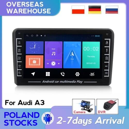 Navifly 2Din Android GPS Navigation For Audi A3 8P 2006 - 2013 Car Multimedia Radio Stereo Player WIFI BT SWC