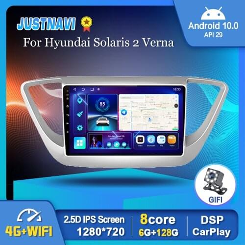 EKIY Car Radio Navigation For Hyundai Solaris 2 Verna 2017-2018 Android 10.0 Video Player Multimedia Carplay Auto DSP Bluetooth