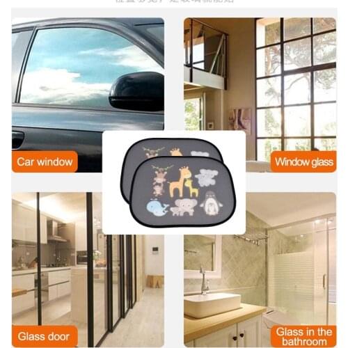 Car Sun Shades Car Window Shades For Rear And Side Window Cartoon Heat Shield Protect Baby Window Shade Uv Protection