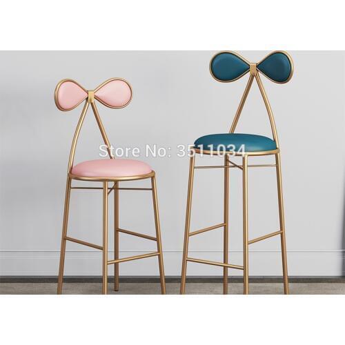 Butterfly bar chair Dressing table stool 45cm/65cm/75cm leisure chair, golden stool, modern dining chair