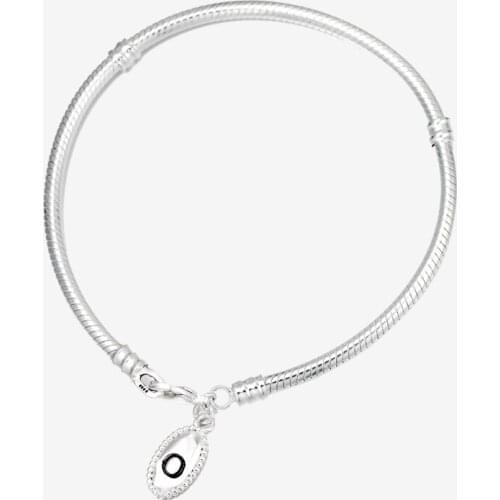 Original 925 Sterling Silver New Lobster Buckle Pan Bracelet Suitable For Womens Wedding Gift Diy Jewelry