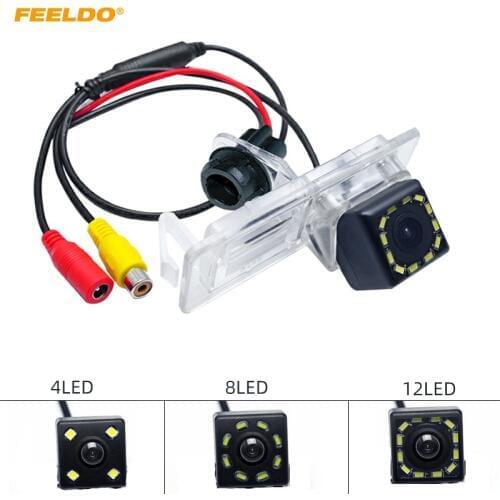 FEELDO 1PC Car Backup Rear View Camera with 4 LED For Renault Fluence/Dacia Duster/Megane 3/Nissan Terrano #FD-2810