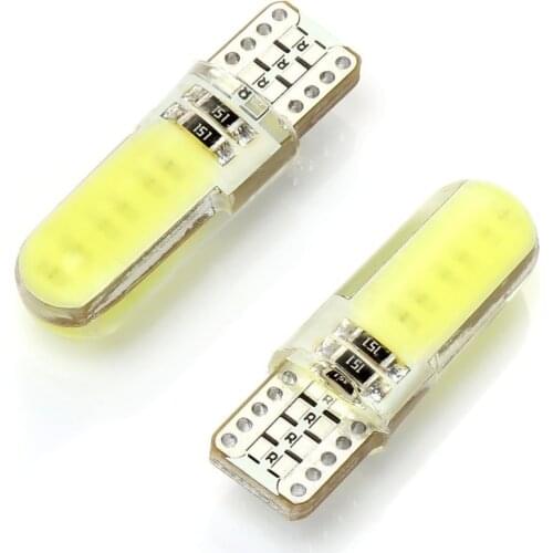 1PC T10 W5W LED car interior light Silica gel COB marker lamp 12V 194 501 Side Wedge parking bulb canbus auto car styling
