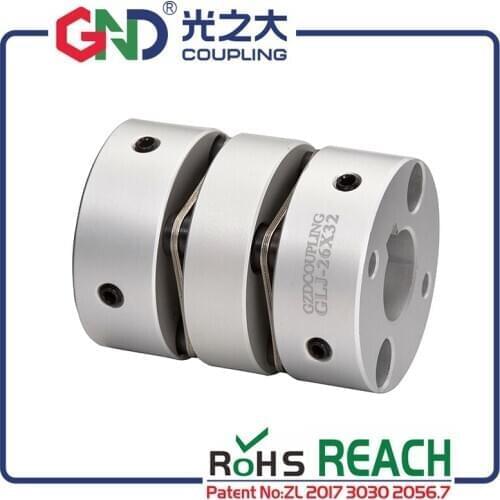 GND aluminum double diaphragm clamp flexible shaft coupling GLJ D26 L35 for CNC servomotor stepmotor motor connect kaplin CNC