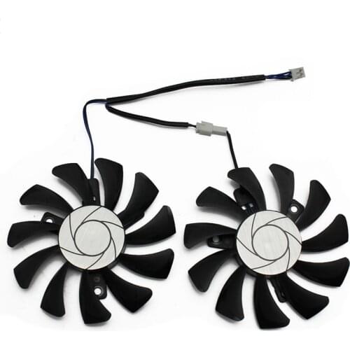 HA8010H12F-Z 75MM 2Pin GTX1050Ti GPU Cooler DUAL Fan for MSI Geforce GTX 1050Ti GTX-1050-Ti-4GT-OC