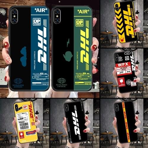 DHL Hot Express Phone Case For iphone 5 5S SE 2 6 6S 7 8 11 12 Mini Plus X XS XR Pro Max black tpu shell art bumper luxury prime
