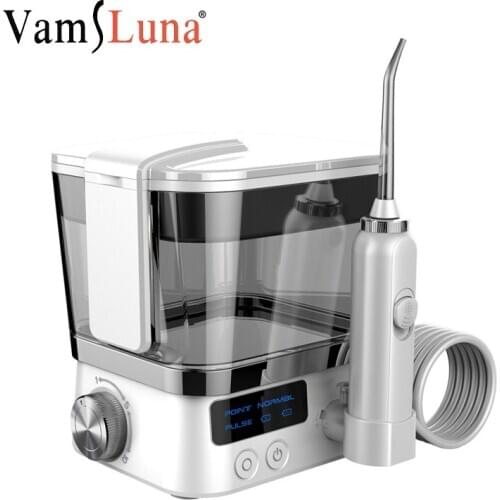 Rechargeable Portable Oral Irrigator Water Flosser With 10-degree Adjustable Water Pressure 600ml Tank Capacity For Oral Hygiene