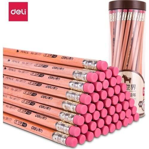 5 pieces \ 10 pieces students write pencil with eraser eraser eraser examination art sketch pencil Safety log 2B /HB hexagon bar