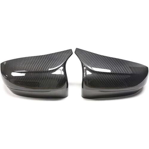 Overlay Real Carbon Fiber Side Rearview Mirror Cover Caps Fit For BMW F90 M5 2018-2019
