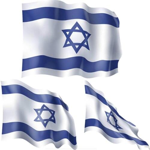 Hot Creative 3D Israel Flag for Car Sticker Motorcycle Helmet Decal Anti Scratch Vinyl&pvc&waterproof Film Auto Accessories