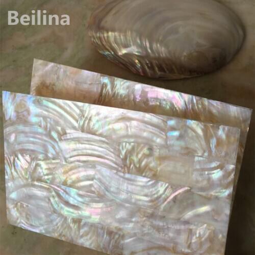 0.5mm thickness natural color freshwater shell laminate sheet for decoration materials and wood inlay Size240mm/140mm