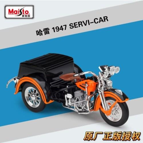 Maisto 1:18 1947 Servi-Car Motorcycle sidecar Diecast Alloy Motorcycle Model Toy