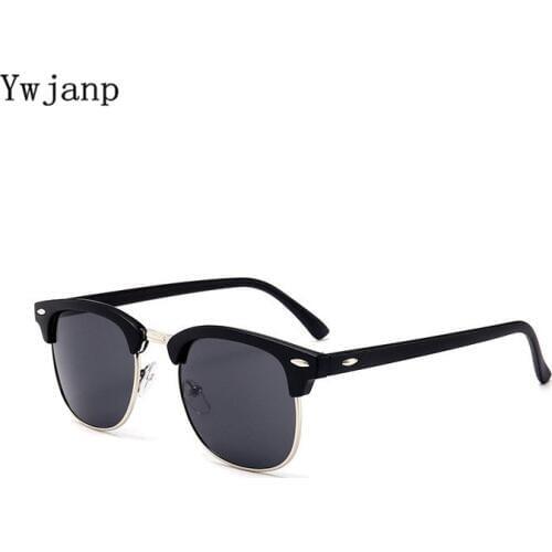 Men sunglasses Brand designer Rice nail UV400 Mirror Lady Sun Glasses Male Female L rayed Small Size Hot Half Frame women
