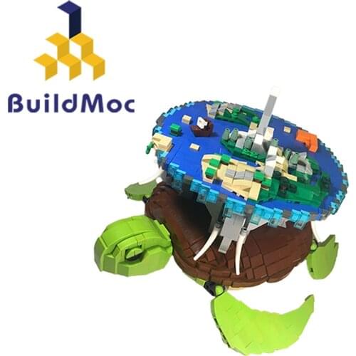 Buildmoc Tortoise World Continents Disc 2893PCS MOC Model Building Blocks Bricks Toys for Children DIY Toy Kids Gifts