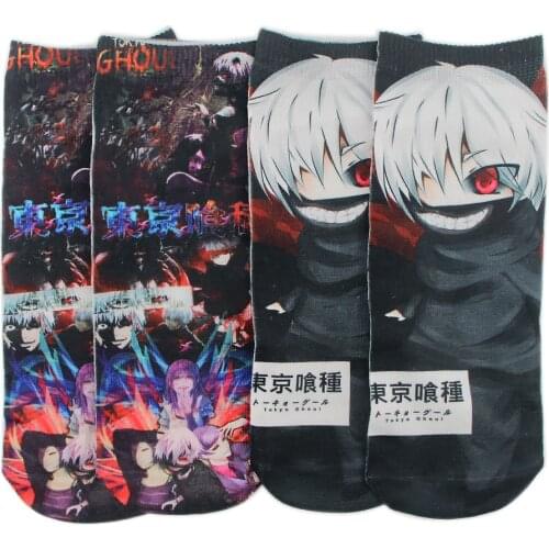 DZ1596 Anime Print Tokyo Ghoul Happy Socks Casual Creative Soft Comfortable Funny Novelty Men Women Cotton Fans Gifts