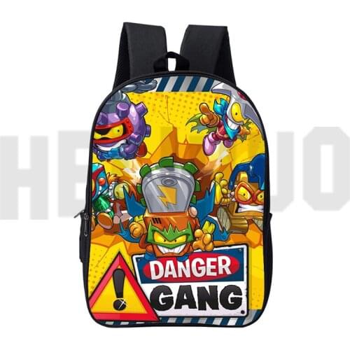 New 3D Print 16 Inch Anime Superzings Bookbag Zipper Super Zings Series 5/6/7 Backpacks School Bags for Teenage Girls Sac A Dos