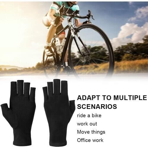 Arthritis Gloves Compression Gloves Support And Warmth Fingerless Cotton Fabric Fitness Sports Gloves For Hands Finger Joints