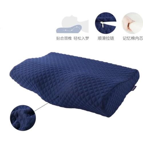Memory Foam Pillow Air Layer Fabric Anti-snore Neck Orthopedic Home Beddings Cervival Care Bed Pillows for Sleeping 1 Piece