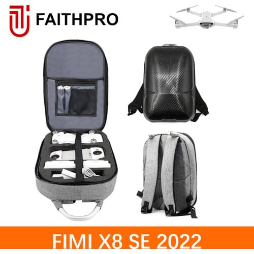 FIMI X8 SE 2020 Backpack RC Drone Shoulder Case Safety 3pcs Battery Storage Anti-Shock Carrying HardShell Cover Protective Bag