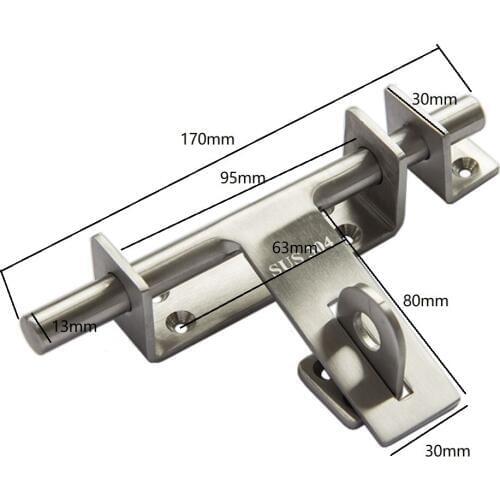 Good Quality 1pc Slide Bolt Gate Latch Heavy Duty Premium Safety Stainless Steel Barrel Bolt Gate Latch Door Lock Door Bolt