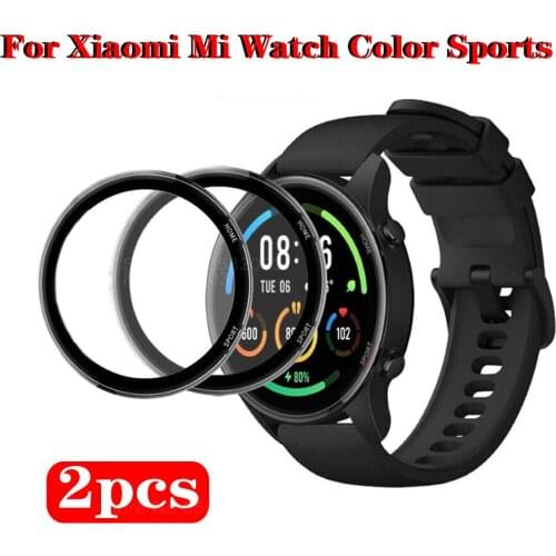 2pcs Full Edge Soft Protective Film Cover Protection For Xiaomi Mi Smart Watch Color Sports Version Smartwatch Screen Protector