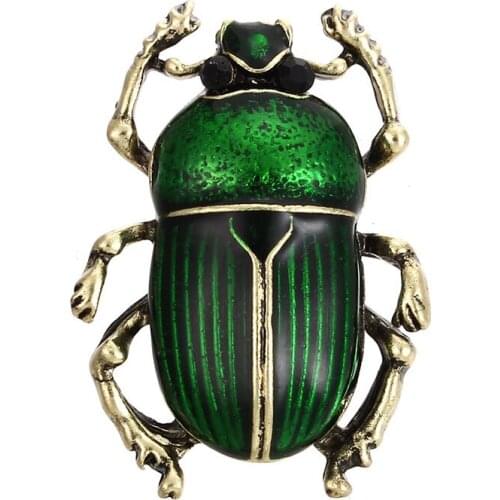 3 Colors Enamel Small Brooches For Women Cute Insect Crystal Brooch Pin Fashion Alloy Metal Vintage Brooches
